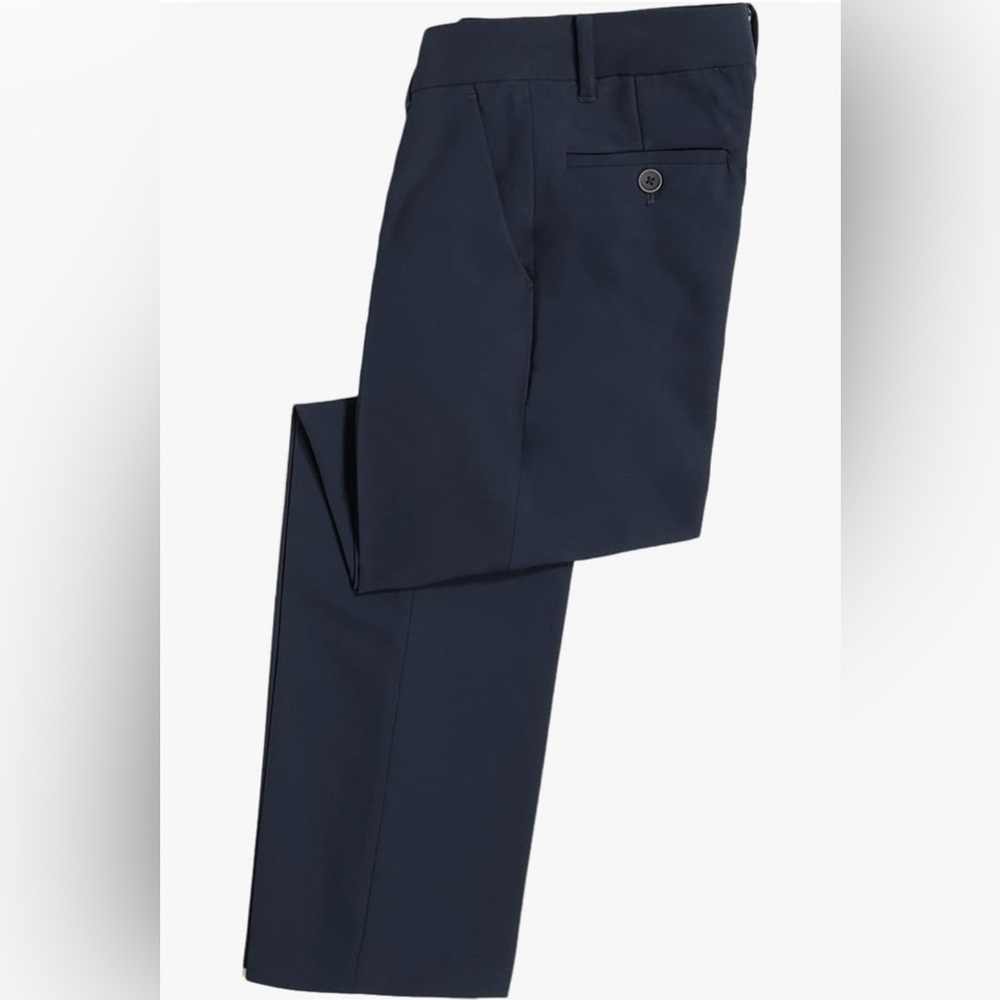 Calvin Klein Boys' Flat Suit Dress Pants, Straight Leg Fit, 20 Husky, Navy, NWY